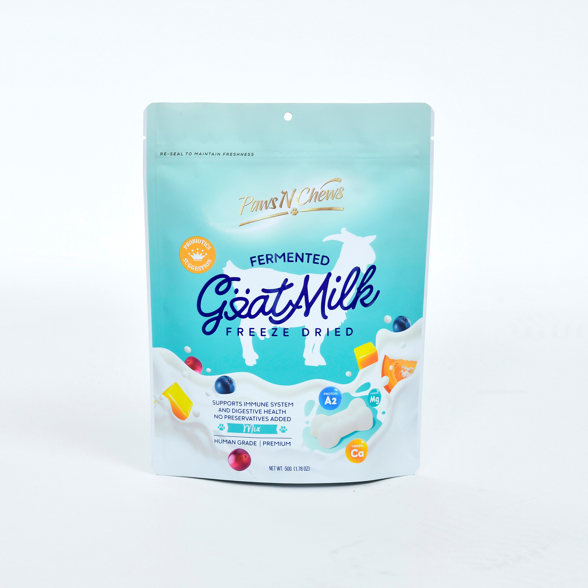포앤츄 발효 산양유 유산균 - 믹스 (55~60g) 마이펫파티쉐리 산동트